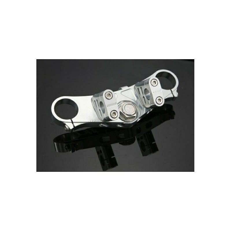 バイクパーツ ハンドル ケイファクトリー トップブリッジ メタリックシルバー 111IZBT018N 4548664149971