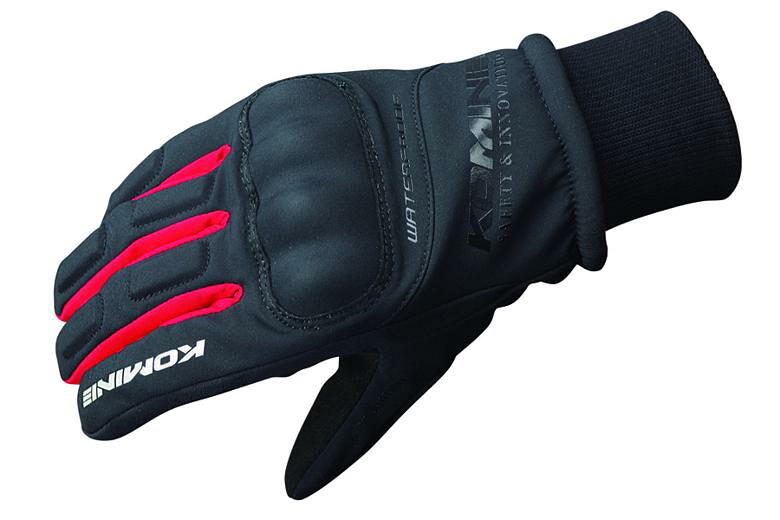 【5日前後で発送】バイク用品 ウェア グローブ コミネ GK-816 WPプロテクト Wグローブ キトラ BLK RED ＃L KOMINE 06-816