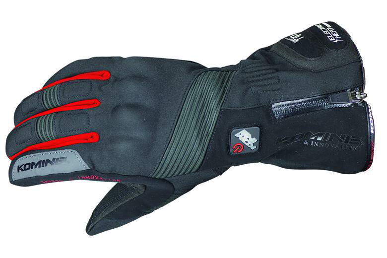 バイク用品 ウェア グローブコミネ GK-804 Eヒートグローブ BLK RED #XSKOMINE 06-804 取寄品