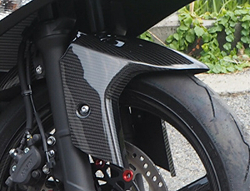 バイクパーツMAGICAL RACING(マジカルレーシング) フロントフェンダー 綾織カーボン 001-Ninj28-400A4550255020095｜バイク用品はとやグループ2号店