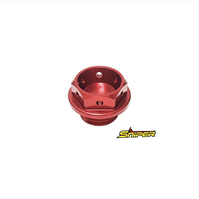 バイクパーツ スナイパー オイルフィラーキャップ 赤 SP0098R 4589993472705 M20 x P2.5 汎用