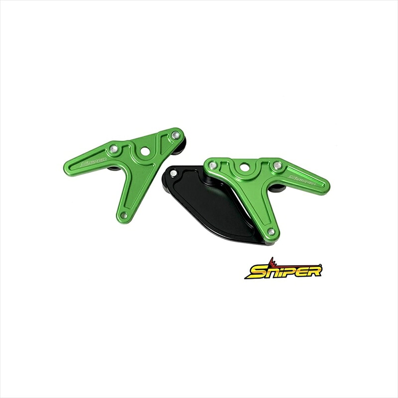 バイクパーツ メンテナンス スナイパー レーシングスタンドフック 緑 SP0099GR 4589993472750 スプロケットガード付 ZX-25R Z650RS NINJA650 Z650