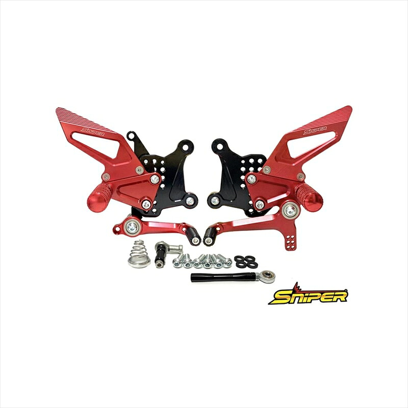 バイクパーツ ステップ スナイパー バックステップ レッド ストリート用 SP0102QR 4589993472965 NINJA ZX-25R SE クイックシフター装着車対応