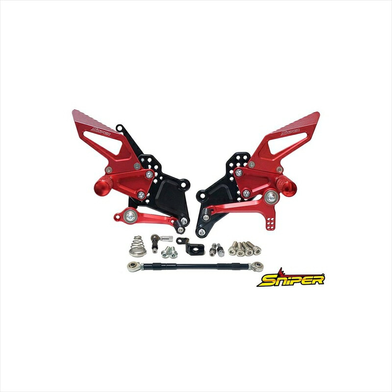 バイクパーツ ステップ スナイパー バックステップ レッド ストリート用 SP0112R 4589993473306 YZF-R25/YZF-R3 MT-25/MT-03