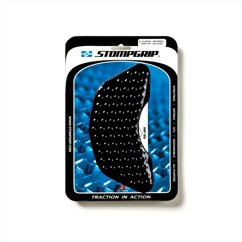 バイクパーツ 外装 ストンプグリップ タンクトップ ブラック 51-00-1010B 4548664029105 VOLCANO (10x20cm)