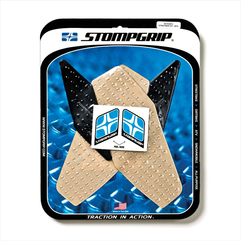 バイクパーツ STOMPGRIP(ストンプグリップ) トラクションパッドタンクキットハイブリッド 55-10-0010H 4548664029310