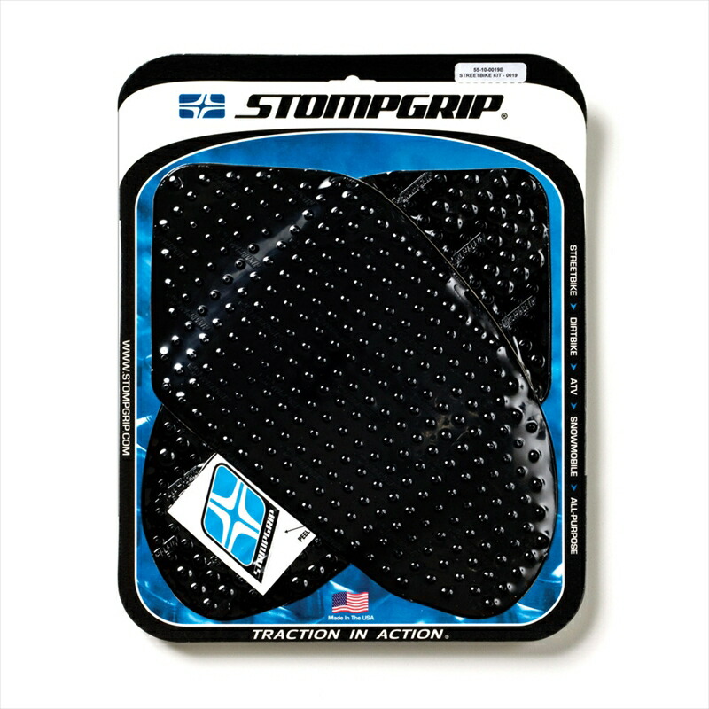 バイクパーツ STOMPGRIP(ストンプグリップ) トラクションパッドタンクキット ブラック 55-10-0019B 4548664029426