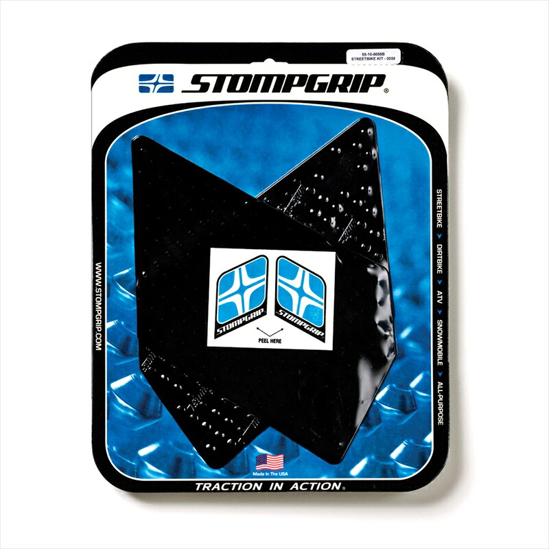 バイクパーツSTOMPGRIP(ストンプグリップ) トラクションパッドタンクキット ブラック 55-10-0058B4548664029884｜バイク用品はとやグループ2号店
