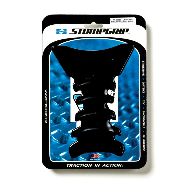 バイクパーツ STOMPGRIP(ストンプグリップ) タンクプロテクタ スパイン ブラック 51-01-3010B 4548664030224