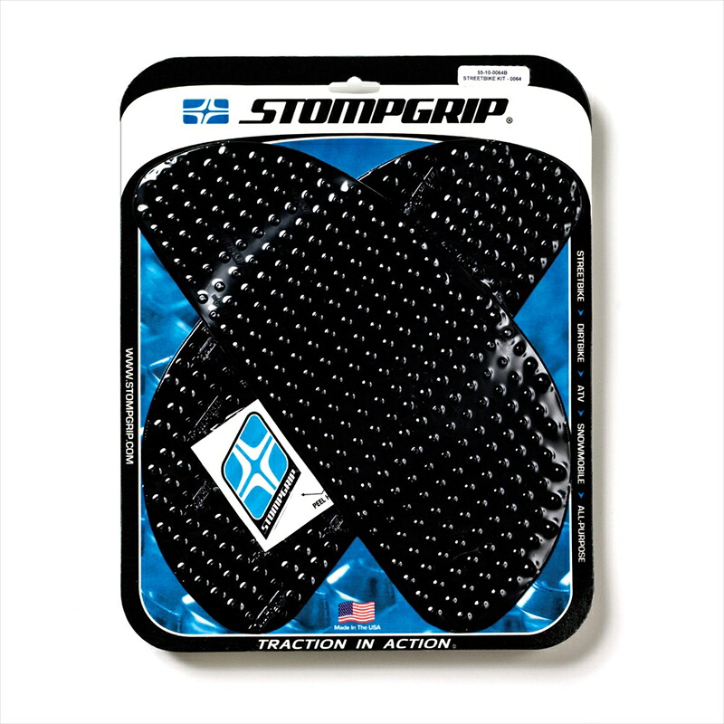 バイクパーツ STOMPGRIP(ストンプグリップ) トラクションパッドタンクキット ブラック 55-10-0064B 4548664142873