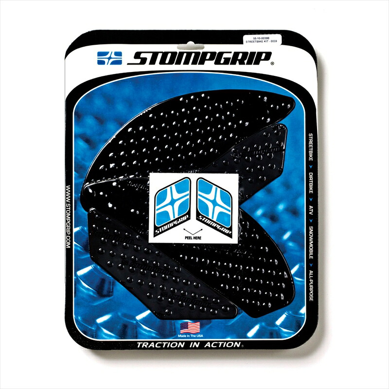 バイクパーツ STOMPGRIP(ストンプグリップ) トラクションパッドタンクキット ブラック 55-10-0039B 4548664587865