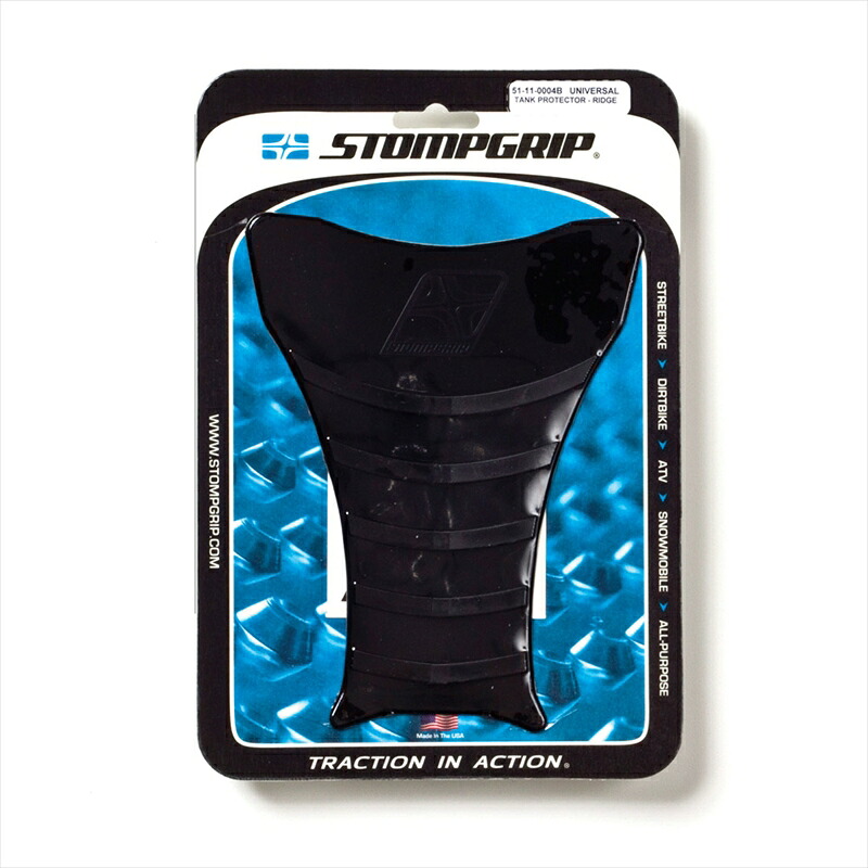 バイクパーツ STOMPGRIP(ストンプグリップ) タンクプロテクタ スムース リッジ ブラック 51-01-2010B 4548664599318