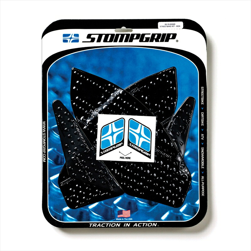 バイクパーツ STOMPGRIP(ストンプグリップ) トラクションパッドタンクキット ブラック 55-10-0026B 4548664918096