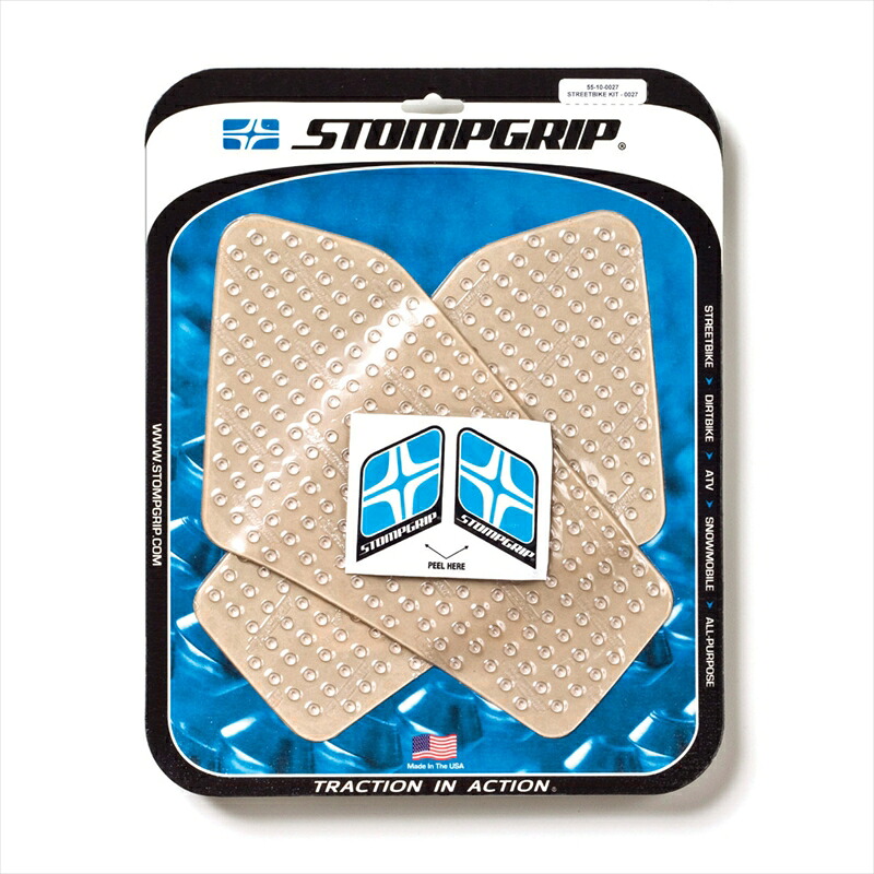 バイクパーツSTOMPGRIP(ストンプグリップ) トラクションパッドタンクキット クリア 55-10-0027C4548664918102｜バイク用品はとやグループ2号店