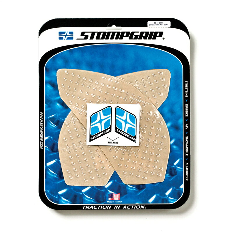 バイクパーツ STOMPGRIP(ストンプグリップ) トラクションパッドタンクキット クリア 55-10-0044C 4548664918164