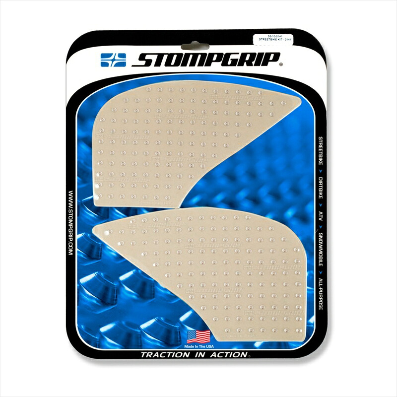 バイクパーツ STOMPGRIP(ストンプグリップ) トラクションパッドタンクキット クリア 55-10-0141C 4549950282204