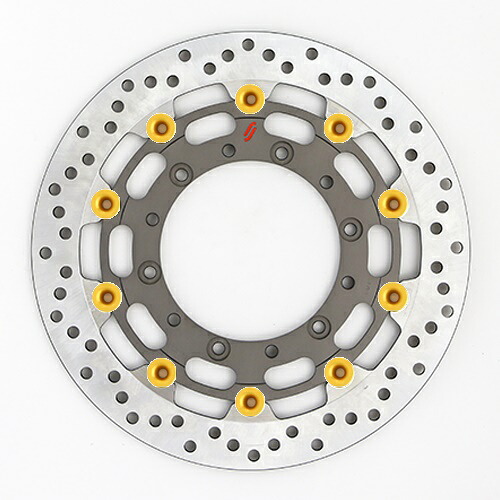 バイク用品 ブレーキ クラッチ SUNSTAR BRAKE サンスター プレミアムR ホール YZF-R1M(φ320)ピン:ゴールド LS127W-GD 4589718997520
