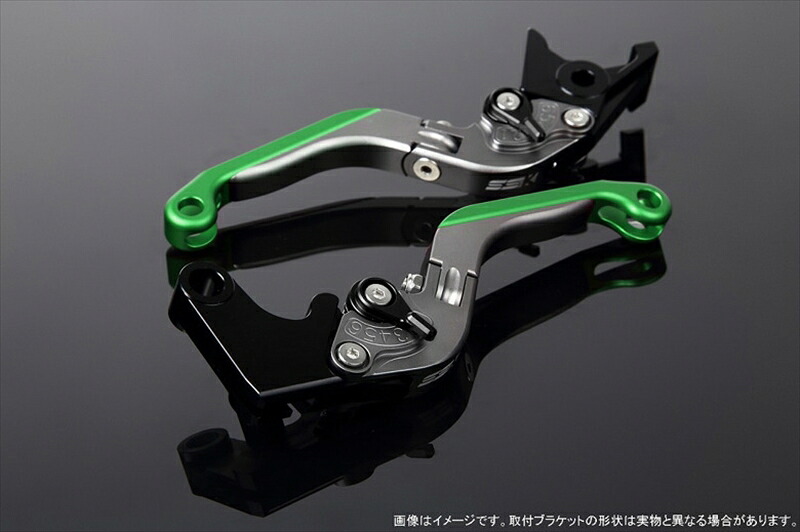 【5日前後で発送】 バイク用品 ハンドル エスエスケイ スピードラ SSKSPEEDRA アジャストレバー 可倒延長式 Mチタン Mブラック Mグリーン NINJA1000 17-18 Z1000 17-18 Z900RS LVGM028TM-BKGN 4580540609124 取