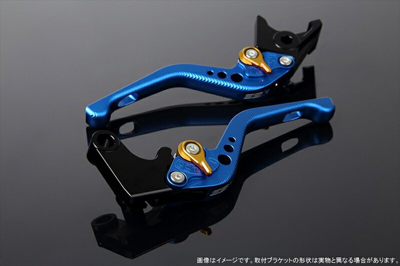 バイク用品 ハンドルエスエスケイ スピードラ SSKSPEEDRA アジャストレバー 3Dショート Mブルー Mゴールド NINJA1000 17-18 Z1000 17-18 Z900RSLVFM028BE-GD 4580540544753｜バイク用品はとやグループ2号店