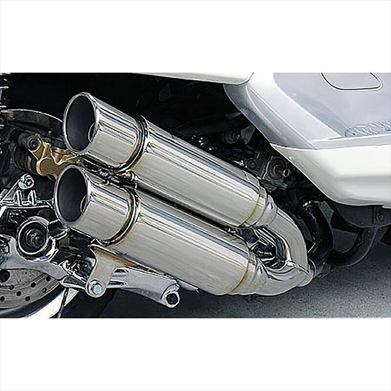 バイクパーツ マフラーウイルズウィン アトミックツインマフラー/ポッパー112-13-03 4547567450801MAJESTY250(5GM/SJ)｜バイク・バイク用品はとやグループ