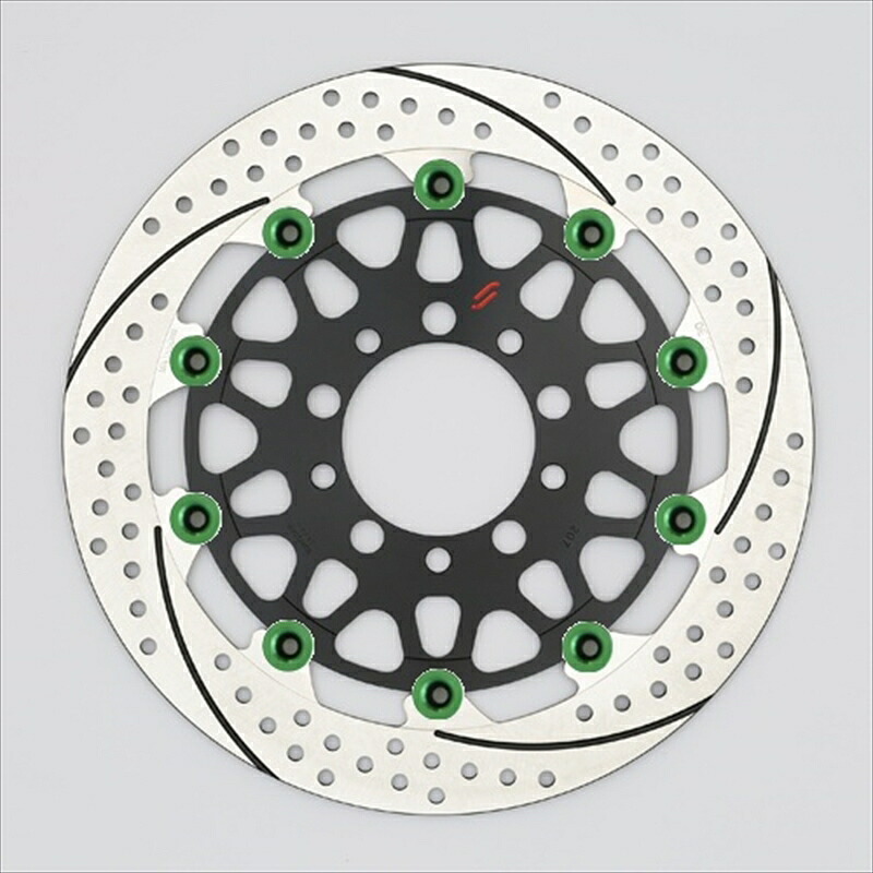 プレミアムR スリット＆ホール L ZRX1200DAEG φ310 ピン:グリーンEM207FL-GR 4589719033630取寄品｜バイク・バイク用品はとやグループ