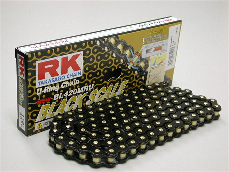 バイクパーツ 駆動系 RK CHAIN(アールケーチェーン) ブラックスケイル U-リング BL420MRU-130 4935531339977