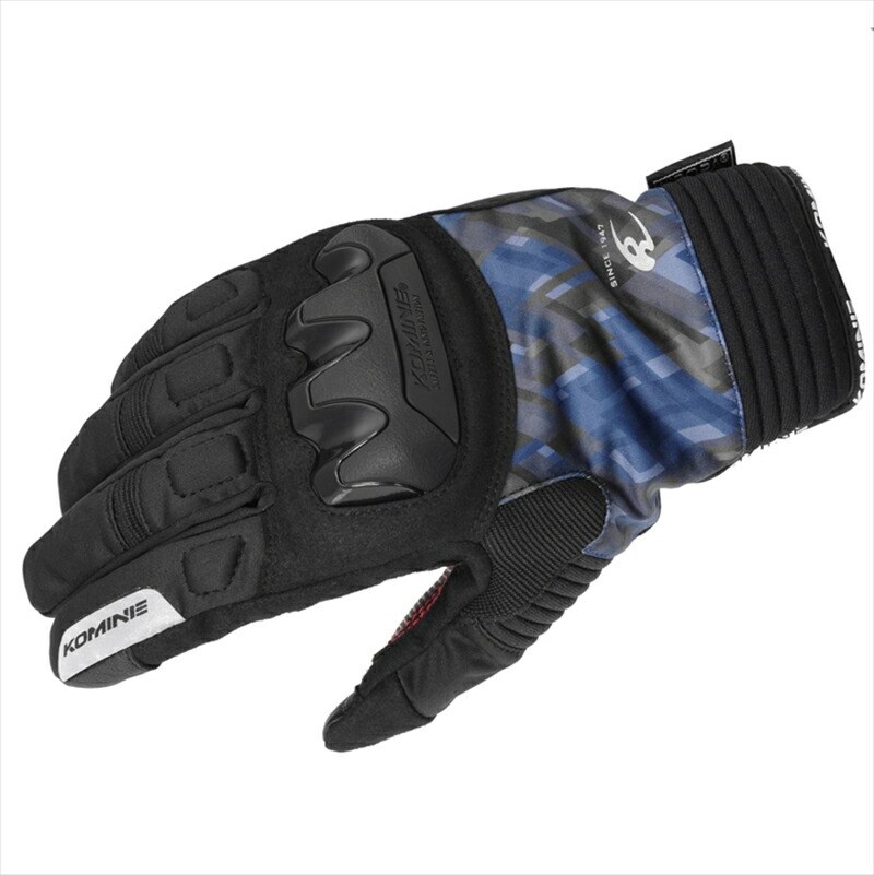 【在庫有り】 バイク用品 ウェア コミネ GK-834 PROTE.Wグローブ Plaid-Navy S 06-834 4573325769526 取寄品