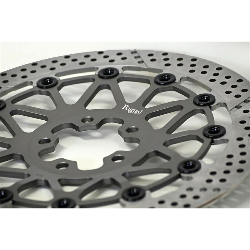 バイクパーツ バグースモーターサイクル ワークスエキスパンドFディスク φ320BG-FDRWE320A-SF 4550255745332TypeAセミフローティング/標準色ブラックピン仕様 左右セット|バイク・バイク用品はとやグループ
