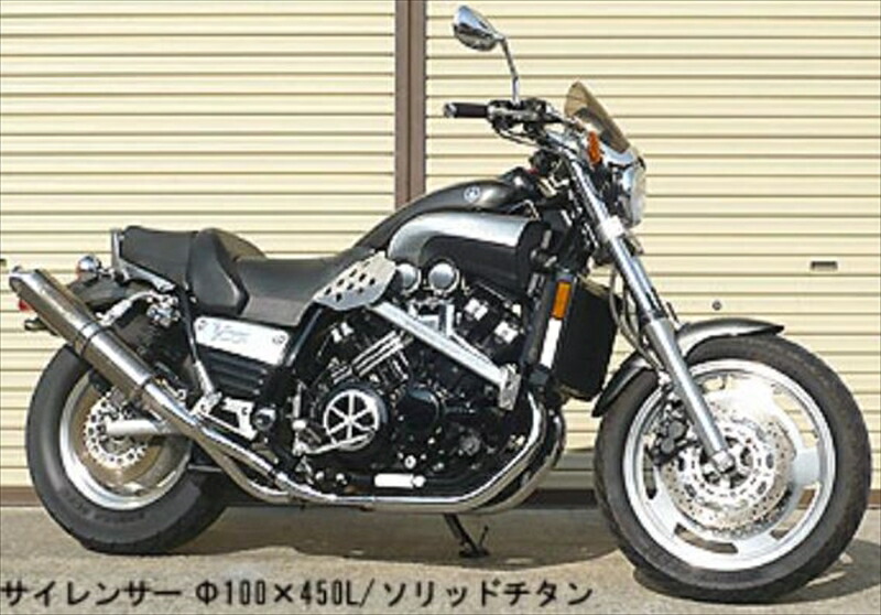マフラー ZEEX S/Oデュアル ソリッドチタン φ100x450L V-MAX1200 T23-Y027-0217 4548916412846 取寄品