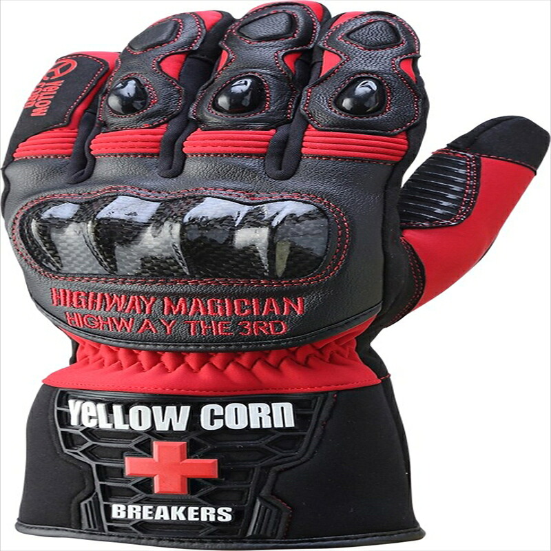 バイク用品 ウェア イエローコーン ウインターグローブ YG-324W RED #M YG-324W 4580035063783 取寄品