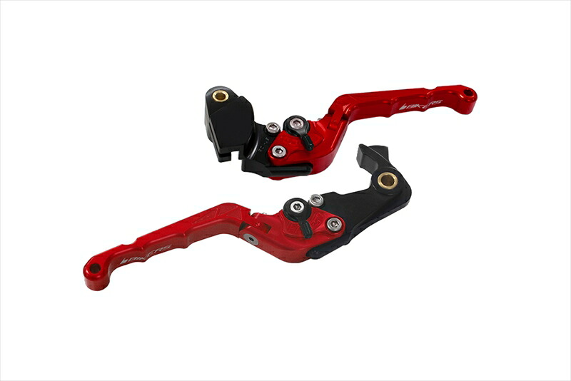 バイクパーツ BIKERS(バイカーズ) レバーセット 可倒式 カーブタイプ レッド K0514-RED 4550255673321
