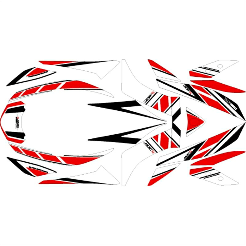 バイクパーツ アクセサリーエムディーエフ グラフィックキット コンプリートセットM22GRY-D-RD-ALL 4580394182477ストロボレッド シグナス グリファス|バイク・バイク用品はとやグループ