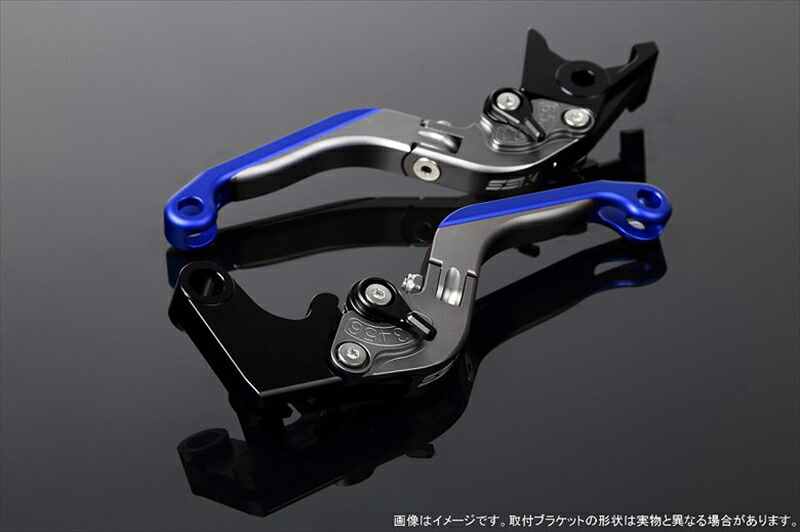 バイク用品 ハンドル エスエスケイ スピードラ アジャストレバー 可倒延長式 Mチタン/Mブラック/Mブルー GSX250R V-STROM250 RGV250γ VJ23A LVGM048TM-BKBE 4580540638513 取寄品