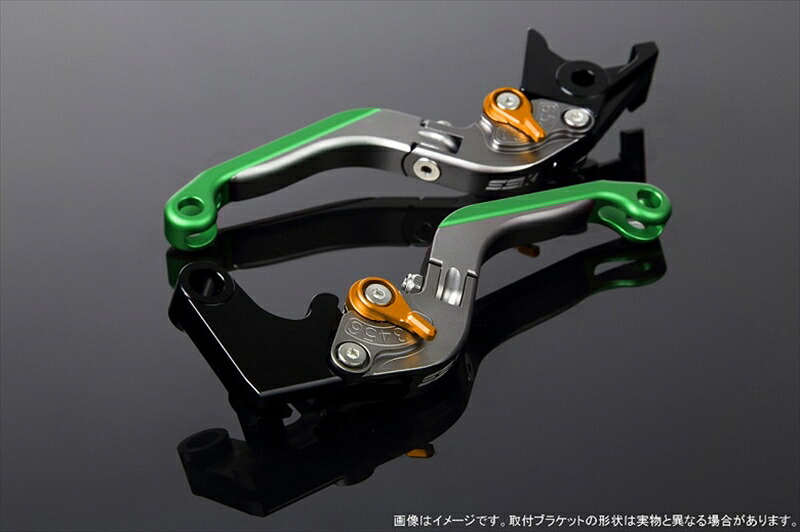 バイク用品 ハンドル エスエスケイ スピードラ アジャストレバー 可倒延長式 Mチタン/Mゴールド/Mグリーン GSX250R V-STROM250 RGV250γ VJ23A LVGM048TM-GDGN 4580540638667 取寄品