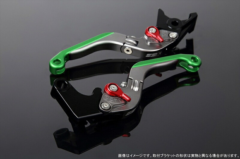 バイク用品 ハンドル エスエスケイ スピードラ アジャストレバー 可倒延長式 Mチタン/Mレッド/Mグリーン GSX250R V-STROM250 RGV250γ VJ23A LVGM048TM-RDGN 4580540638803 取寄品