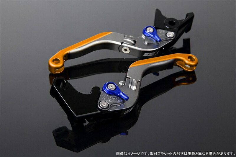 バイク用品 ハンドル エスエスケイ スピードラ アジャストレバー 可倒延長式 Mチタン/Mブルー/Mゴールド GSX250R V-STROM250 RGV250γ VJ23A LVGM048TM-BEGD 4580540638834 取寄品