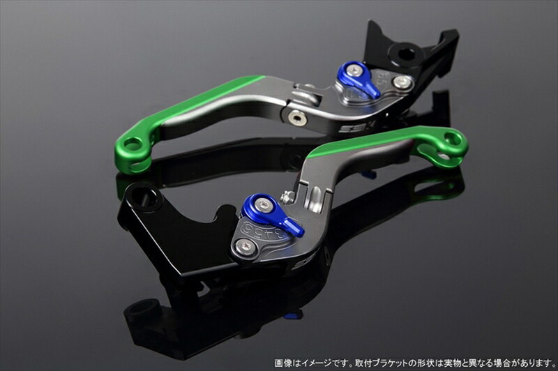 バイク用品 ハンドル エスエスケイ スピードラ アジャストレバー 可倒延長式 Mチタン/Mブルー/Mグリーン GSX250R V-STROM250 RGV250γ VJ23A LVGM048TM-BEGN 4580540638872 取寄品