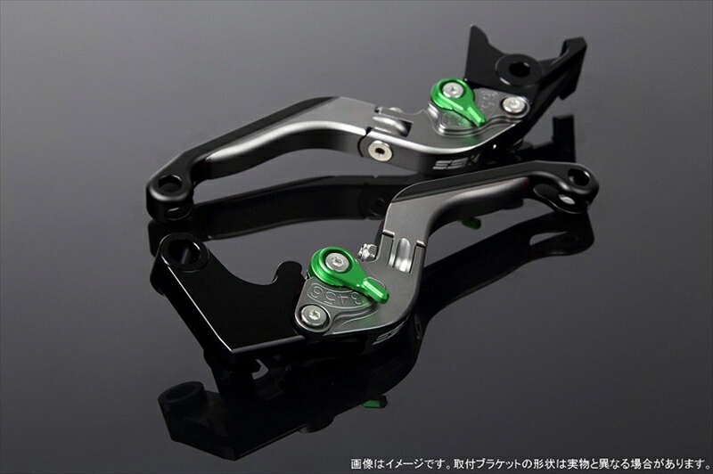 バイク用品 ハンドル エスエスケイ スピードラ アジャストレバー 可倒延長式 Mチタン/Mグリーン/Mブラック GSX250R V-STROM250 RGV250γ VJ23A LVGM048TM-GNBK 4580540638889 取寄品