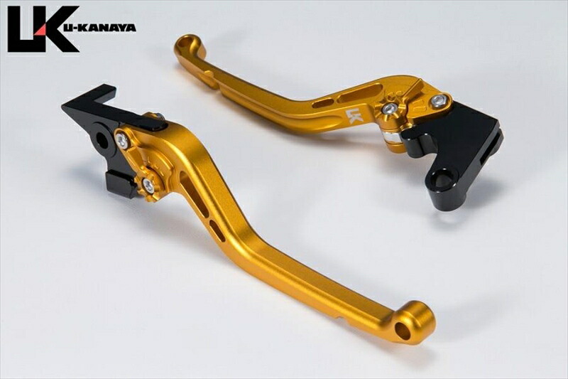 バイクパーツ U-KANAYA(ユーカナヤ) レバーセット STD/ロング GD/SV YA019-117-0112 4550255686994