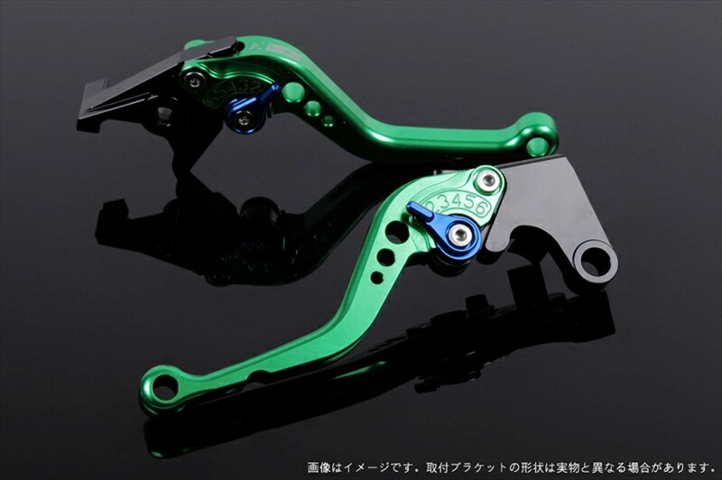 ハンドル エスエスケイ スピードラ アジャストレバー スタンダード ショート グリーン/ブルー NINJA1000 17-18/Z900RS KA0406989-BE 4589995294176 取寄品