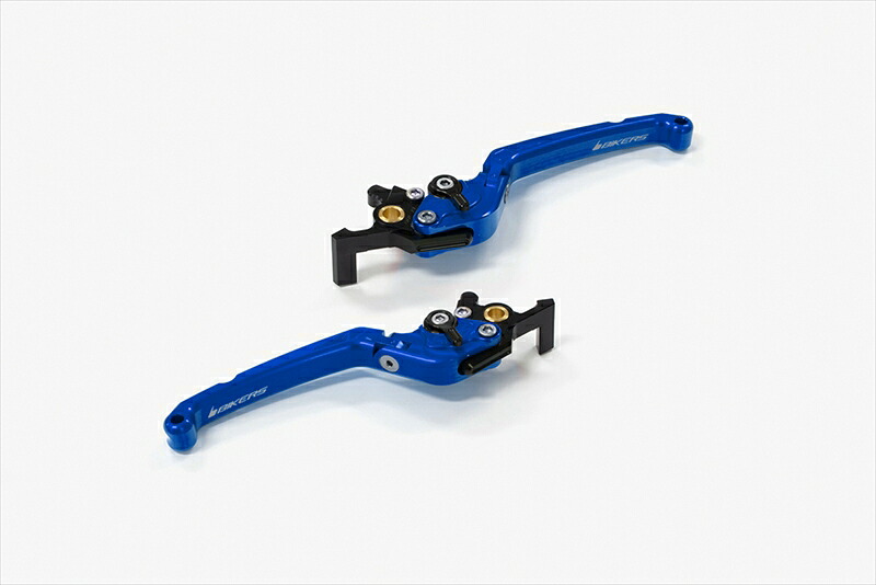バイクパーツBIKERS(バイカーズ) レバーセット 可倒式 フラットタイプ ブルーY0551-BLU4550255757304｜バイク・バイク用品はとやグループ