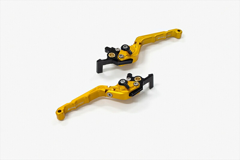 バイクパーツ BIKERS(バイカーズ) レバーセット 可倒式 カーブタイプ ライトゴールド Y0553-LGD 4550255757441