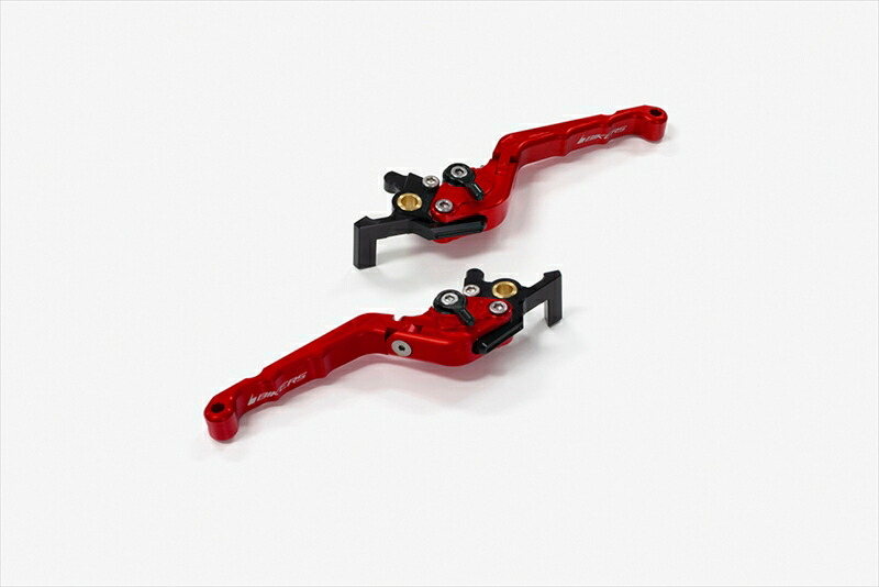 バイクパーツ BIKERS(バイカーズ) レバーセット 可倒式 カーブタイプ レッド Y0553-RED 4550255757489