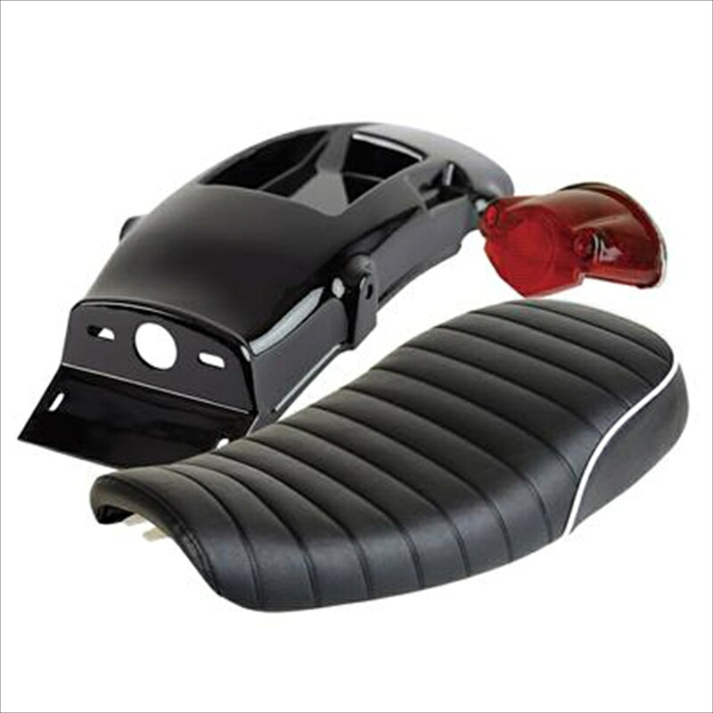 バイクパーツ 外装 グッズ キングシート＆38ETフェンダーレスキット G3-00142 4550255842673 BK/WH SR400FI 10-17