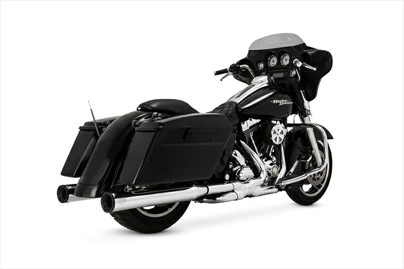 バイクパーツ マフラー VANCE&HINES(バンスアンドハインズ) Eliminator400 エリミネーター スリップオン クローム/ブラック マフラー 1801-0899 4548916581177