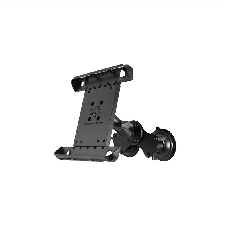 【5日前後で発送】 バイクパーツ 電子機器類 ラムマウント タブタイト iPad1-4世代用 ＆ダブルサクションベースセット 標準アーム 吸盤径83.8mm 1インチボール RAM-B-189-TAB3U 4549950600459 RAM-B-189-TAB3U