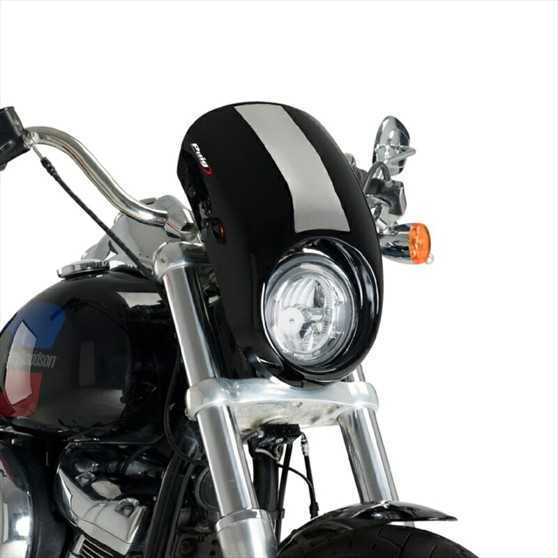 バイクパーツ 外装 プーチ セミフェアリング Anarchy ブラック 21082N 4571415025484 SOFTAIL LOW RIDER FXLR 18-20