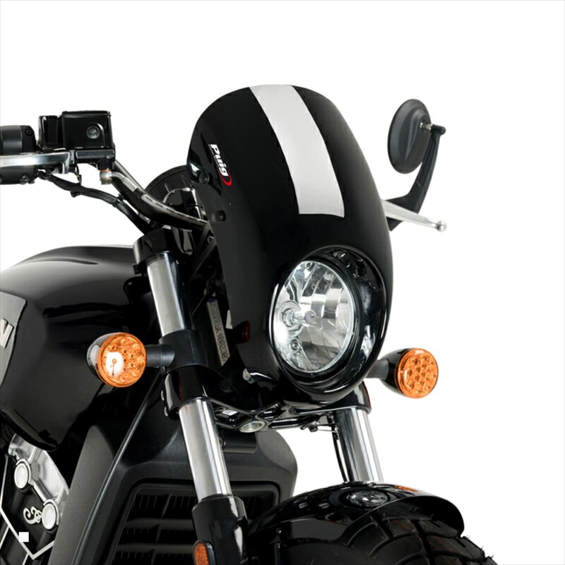 バイクパーツ 外装 プーチ セミフェアリング Anarchy ブラック 21092N 4571415025521 INDIAN SCOUT 15-22/BOBBER 18-22/SIXTY/BOBBER SIXTY 16-21