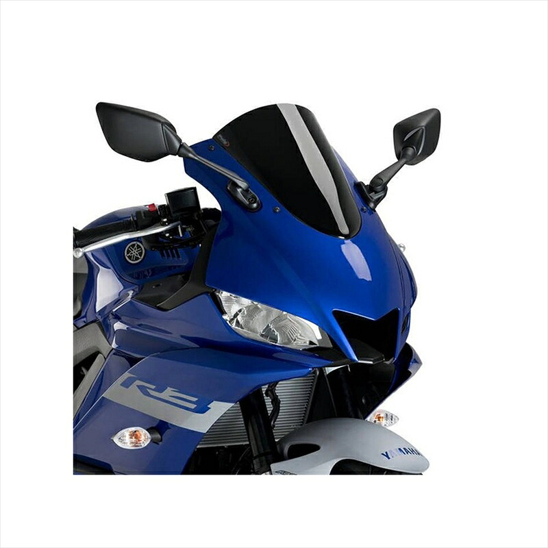 バイクパーツ 外装プーチ レーシングスクリーン R-Racer ブラック3737N 4550255360740YZF-R3/R25 19-|バイク・バイク用品はとやグループ