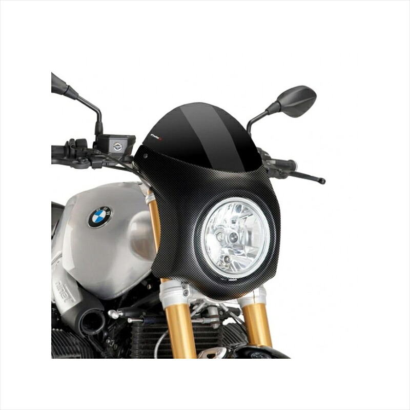 バイクパーツ 外装 プーチ レトロ フェアリング ブラック/カーボンP 9178N 4549950284864 R nineT 14- (ABS樹脂)